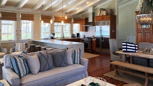 House, 4 Bedrooms | Living room | Flat-screen TV, fireplace, ping pong - Buckeye On the Beach - 2288 E Co Hwy 30a by Dune Vacation Rentals (Santa Rosa Beach)