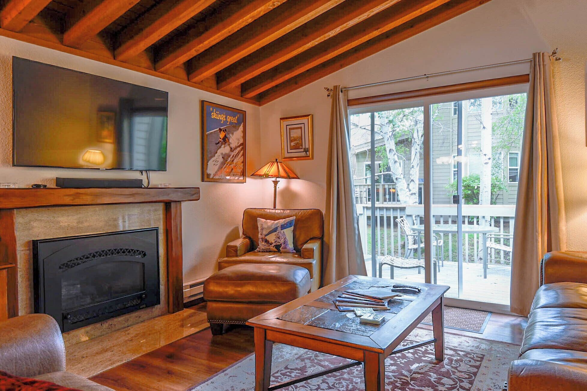 TV, fireplace, DVD player