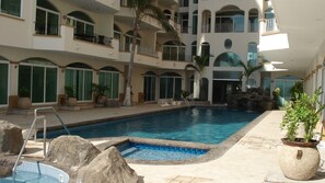 Outdoor pool, a heated pool