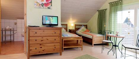 1 chambre, lit parapluie, Wi-Fi, draps fournis