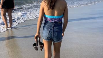 Beach nearby, sun loungers