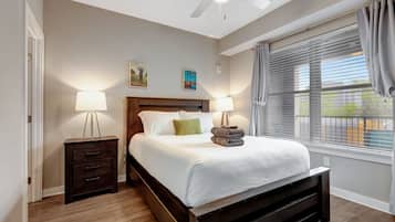 2 bedrooms, iron/ironing board, travel crib, WiFi