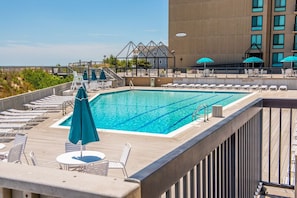 Indoor pool, outdoor pool - Sea Colony 1st Fl condo, hear the Ocean. Walk out balcony to the pools and beach (Bethany Beach)
