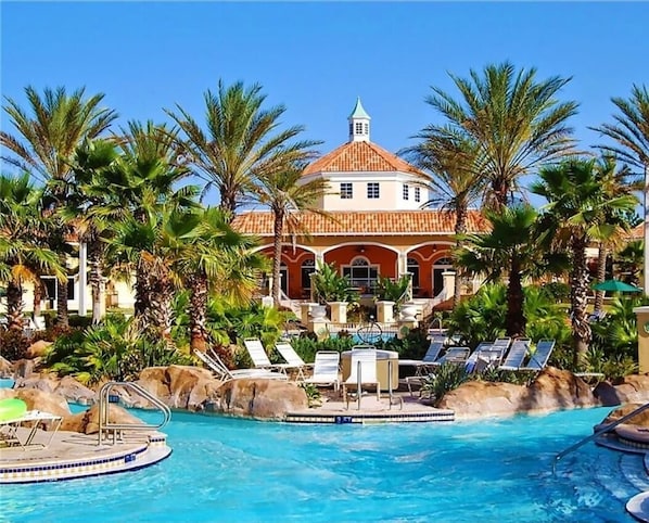 Outdoor pool, a heated pool