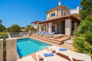 Pool - Wonderful private villa for 8 people with A/C, WIFI, private pool, TV and terrace (Capdepera)