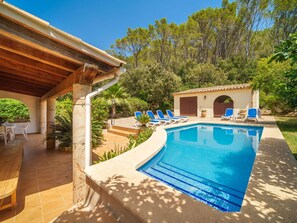 Pool - Wonderful private villa for 8 guests with private pool, WIFI, A/C, TV and patio (Pollença)