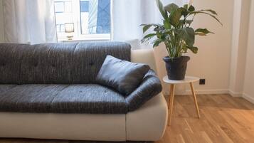 Apartament urbà, 1 dormitori, vistes a la ciutat | 1 dormitori, escriptori, planxa i posts de planxar i wifi gratuïta