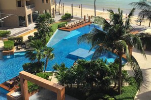 A heated pool