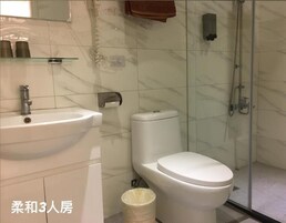 Business Triple Room | Bathroom | Shower, free toiletries, hair dryer, slippers