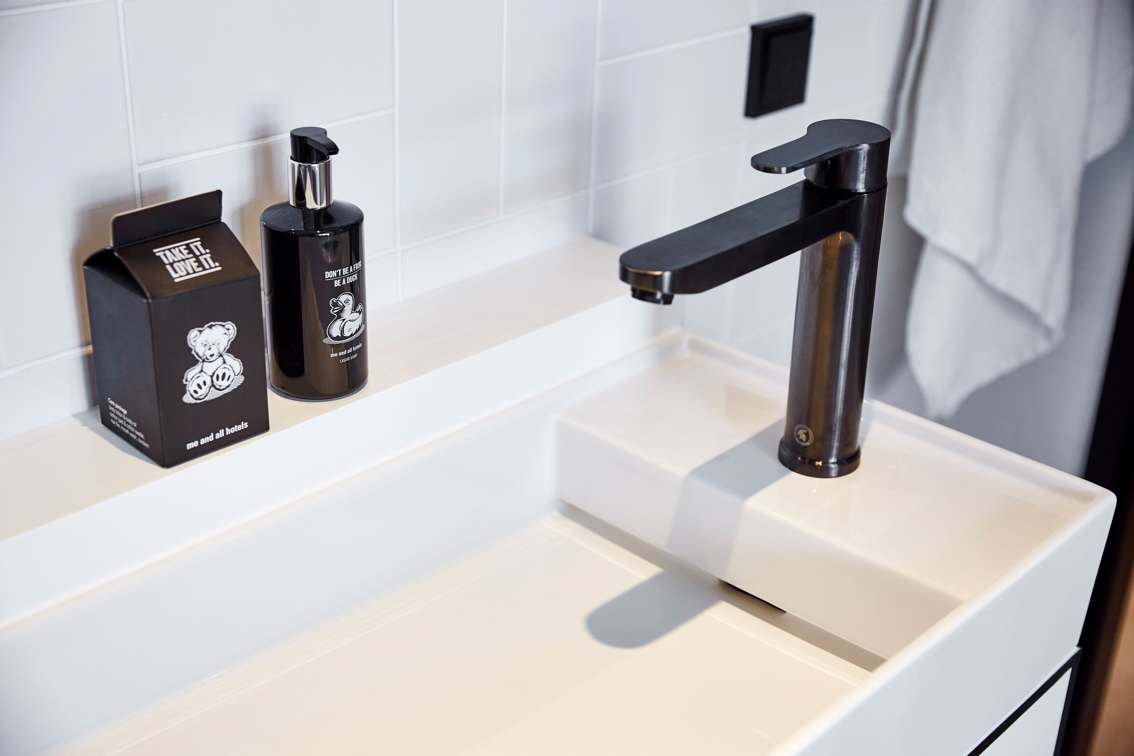 shower, rainfall showerhead, designer toiletries, hair dryer