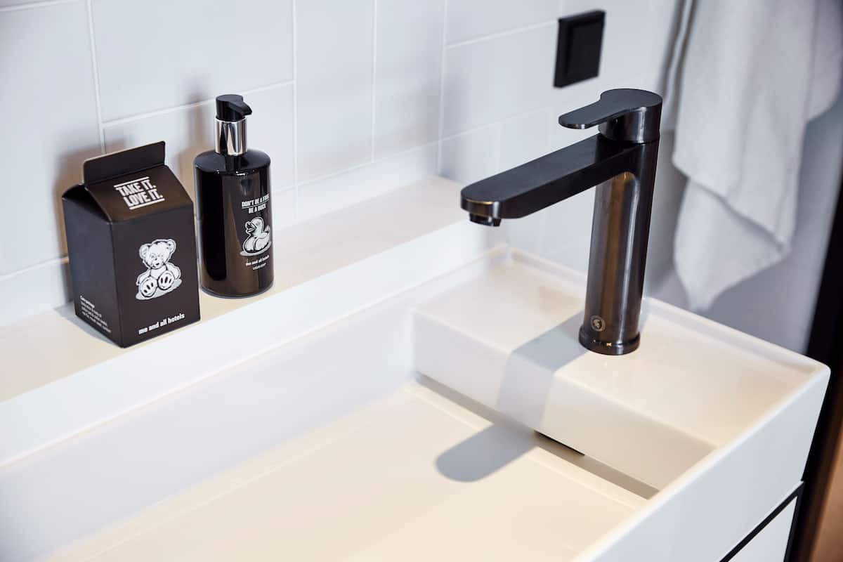 shower, rainfall showerhead, designer toiletries, hair dryer