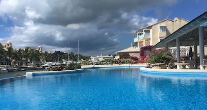 Luxury one bed apartment at Port St Charles Marina, with views of the Caribbean