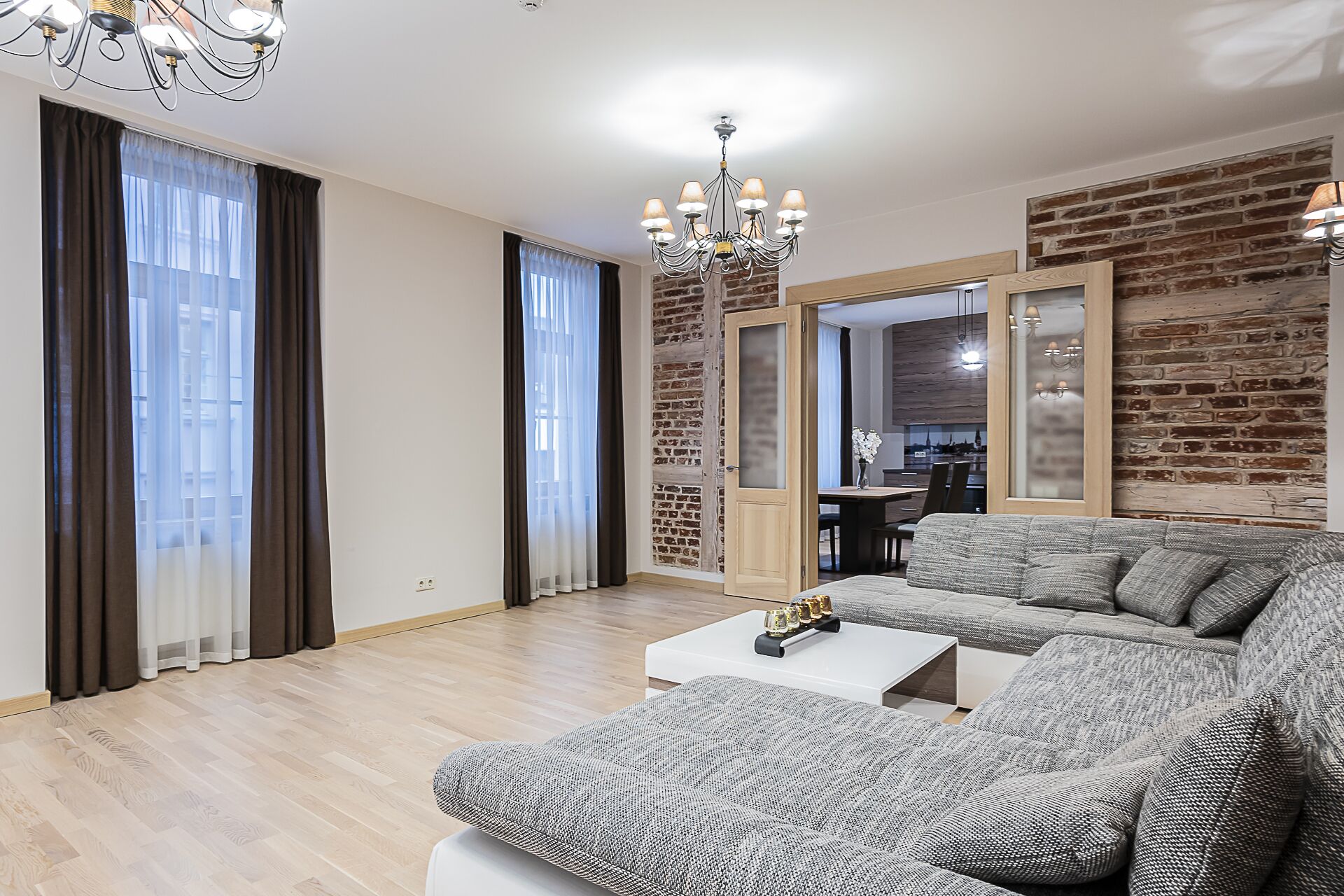 Executive Apartment | Living room | 40-inch LCD TV with cable channels, TV