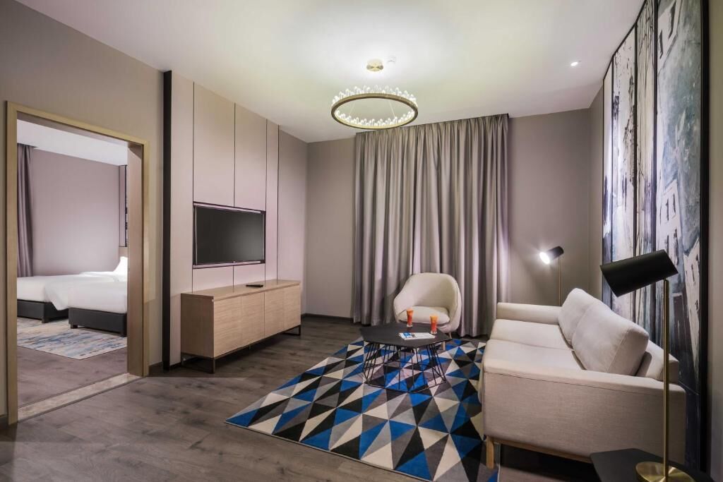 2 bedroom suite | living area | lcd tv