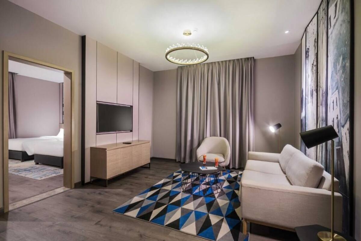 2 bedroom suite | living area | lcd tv