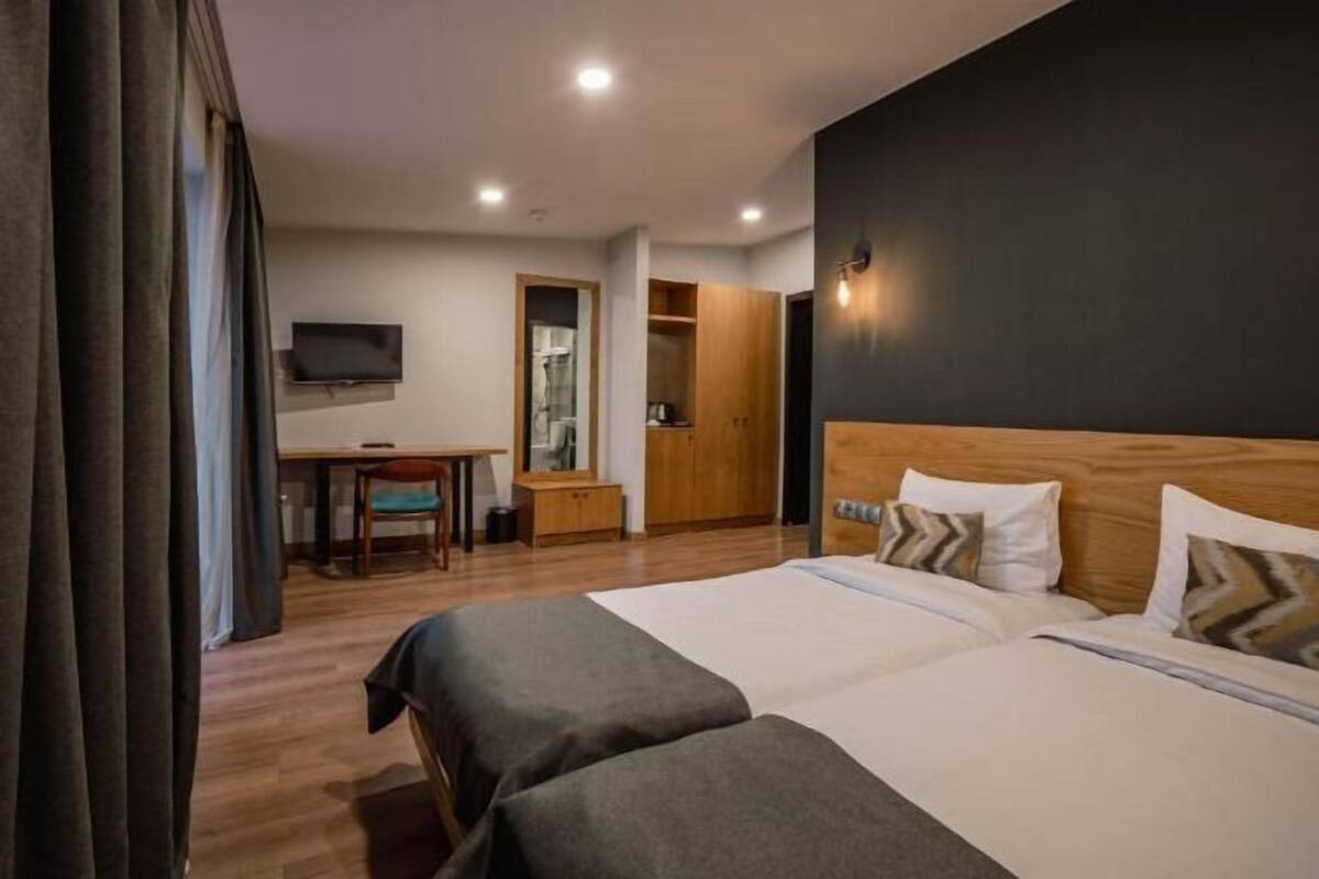 1 habitación y ropa de cama de alta calidad