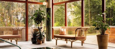 Sauna, body treatments, hot stone massages, body wraps, body scrubs