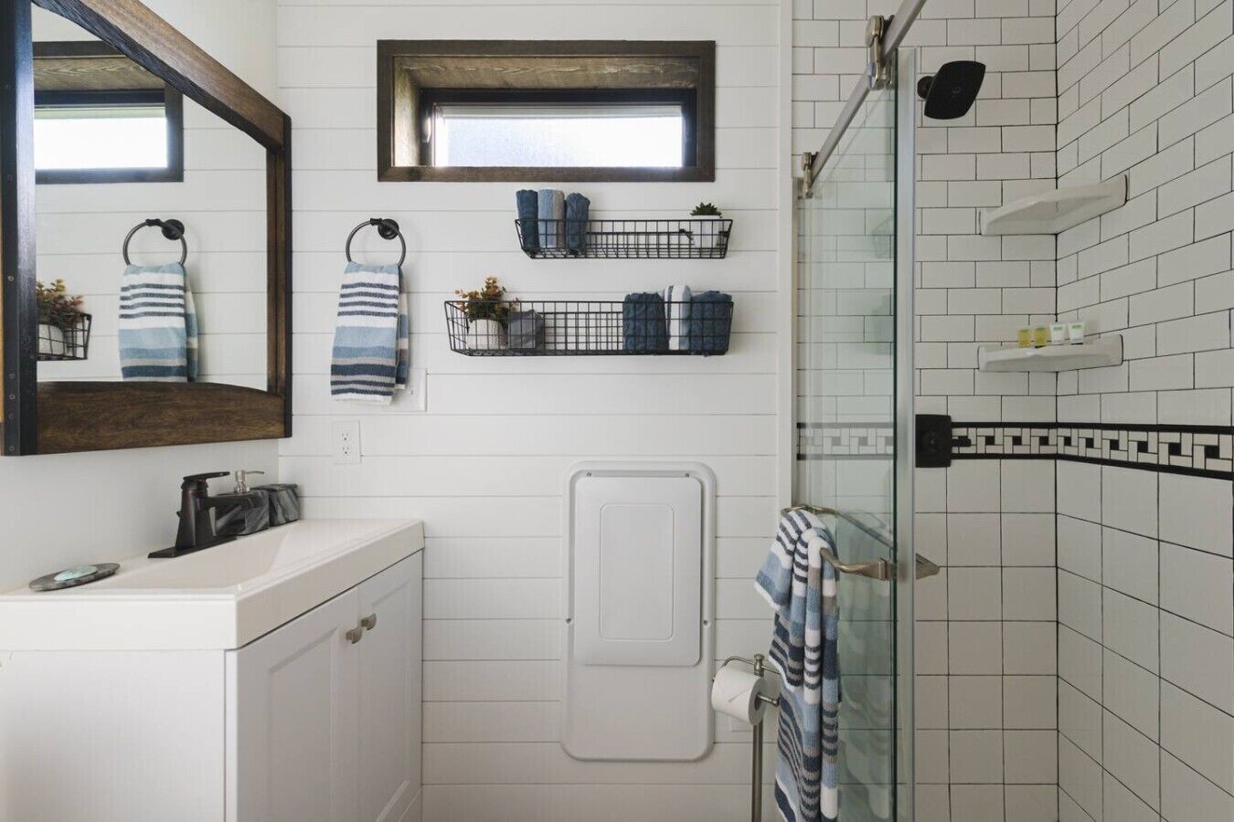 Shower, hair dryer