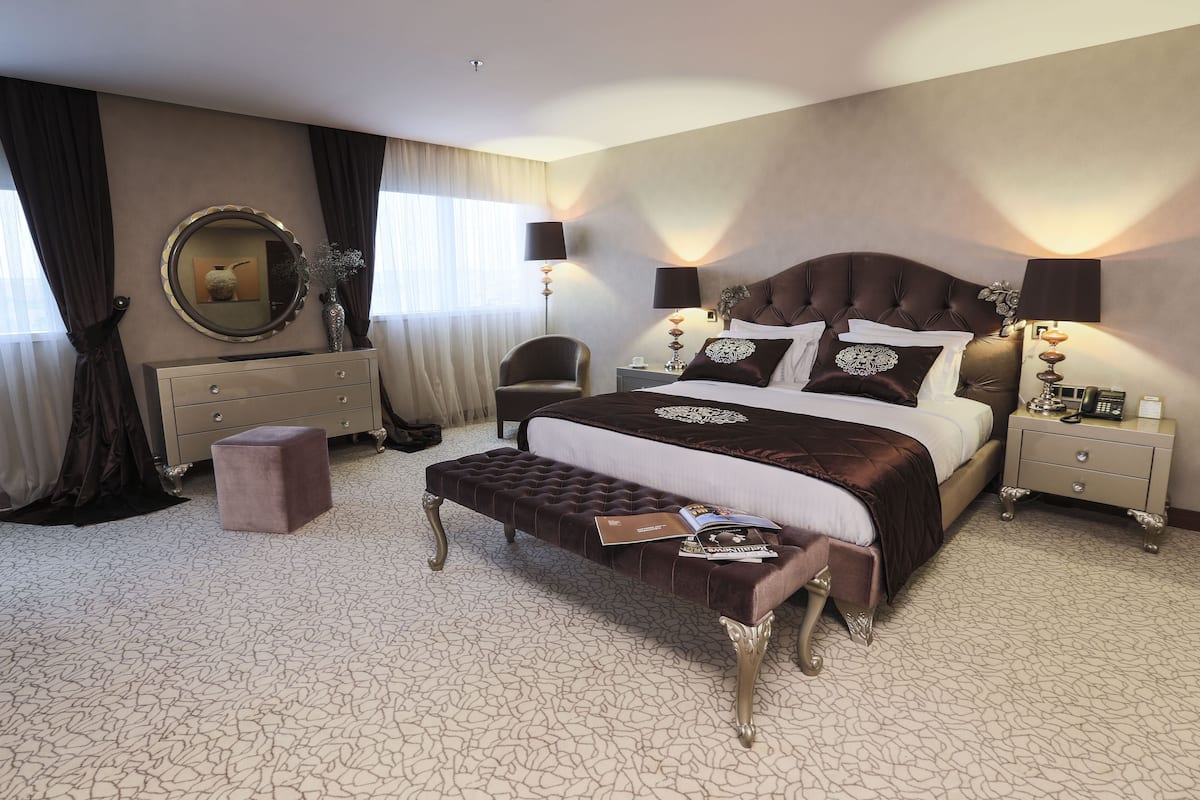 Suíte estúdio panorâmica, vista para a cidade | 1 quarto, roupas de cama premium, edredons de pluma