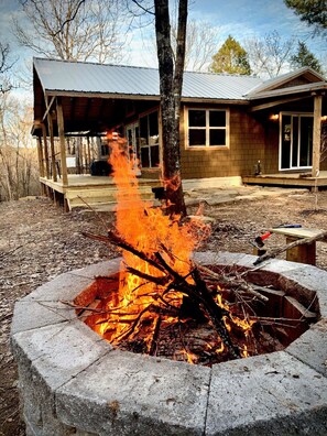 Property grounds - Cozy Riverfront Cabin in the Ouachita Forest! (Hodgen)
