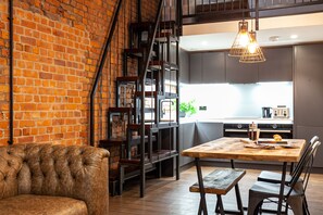 Apartment (207) | Private kitchen | Fridge, microwave, oven, electric kettle - Portland Street Apartments (Manchester)