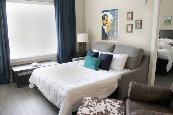 Desk, iron/ironing board, travel crib, WiFi