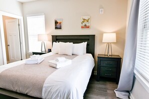 2 bedrooms, iron/ironing board, travel crib, WiFi