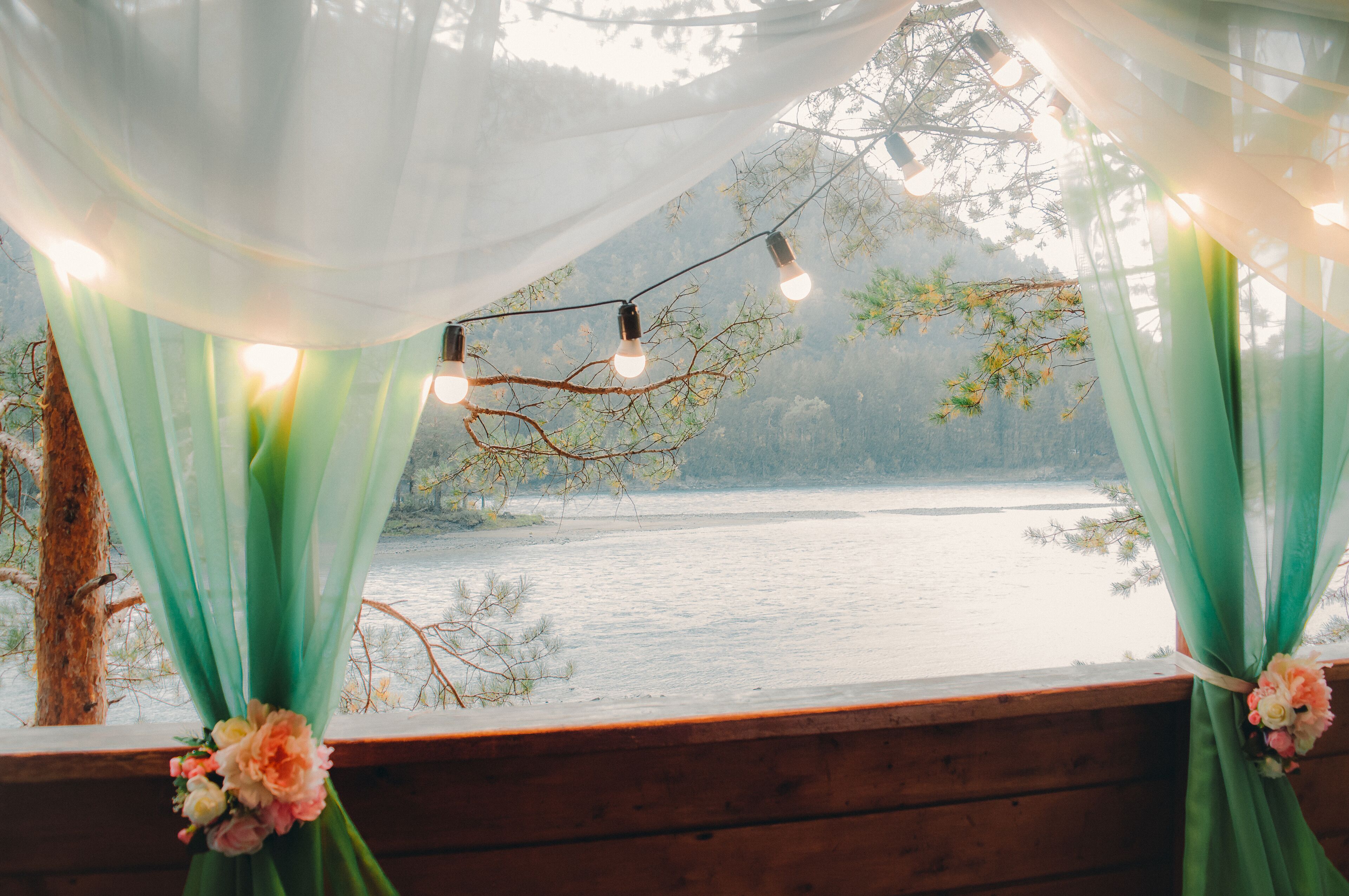 Outdoor wedding area