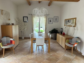 Dining - Villa Cigalo with private pool and electric vehicle charging station (Moussac)