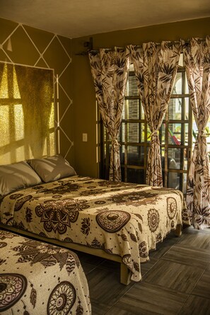 Family Double Room, 2 Double Beds, Terrace, Lagoon View | Premium bedding, down duvets, Select Comfort beds, iron/ironing board - Posada Yaxche (Xul-Ha)
