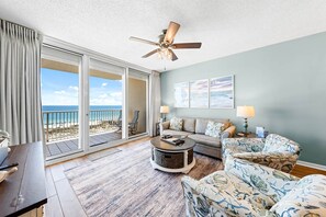 TV, DVD player, ping pong - Beachfront 2BR Condo in Gulf Shores - Pools, Spa & steps from Beach Access (Gulf Shores)