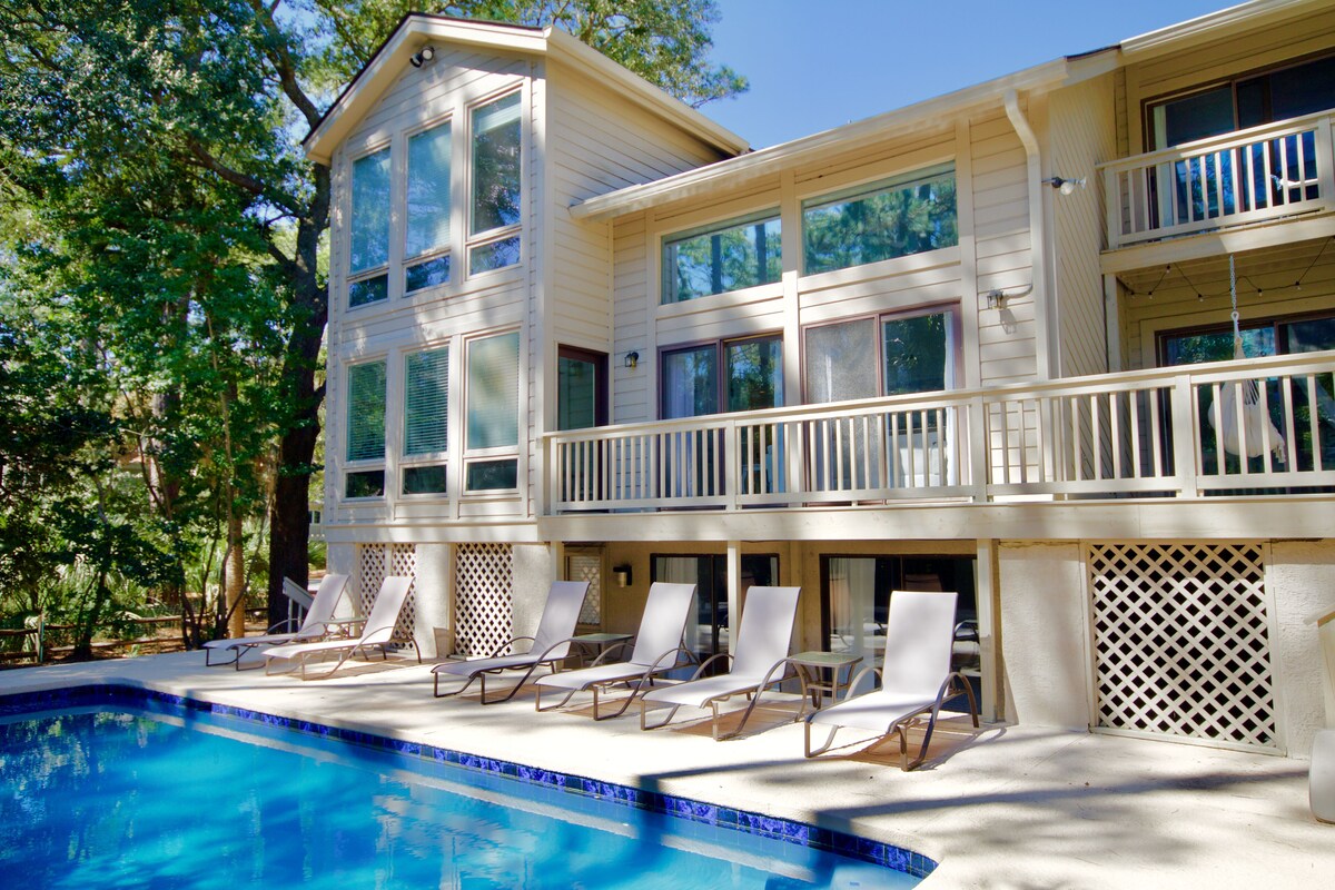 SEA PINES, 15 BLACK SKIMMER, 3RD ROW BEACH HOUSE, GREAT LOCATION, 2 NEW BATHS