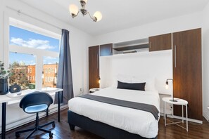 Desk, iron/ironing board, travel cot, free WiFi