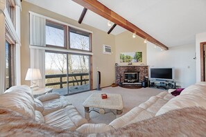 TV, fireplace, DVD player