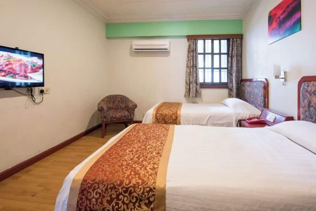 Desk, free WiFi, bed sheets