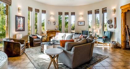 Modern adobe-style home w/ balconies & fireplace - close to Pagosa Springs