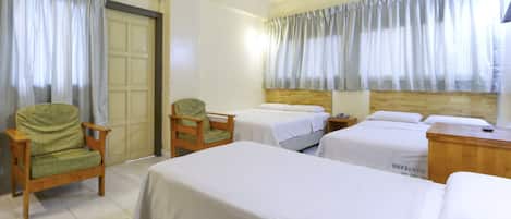 Desk, blackout drapes, iron/ironing board, free WiFi