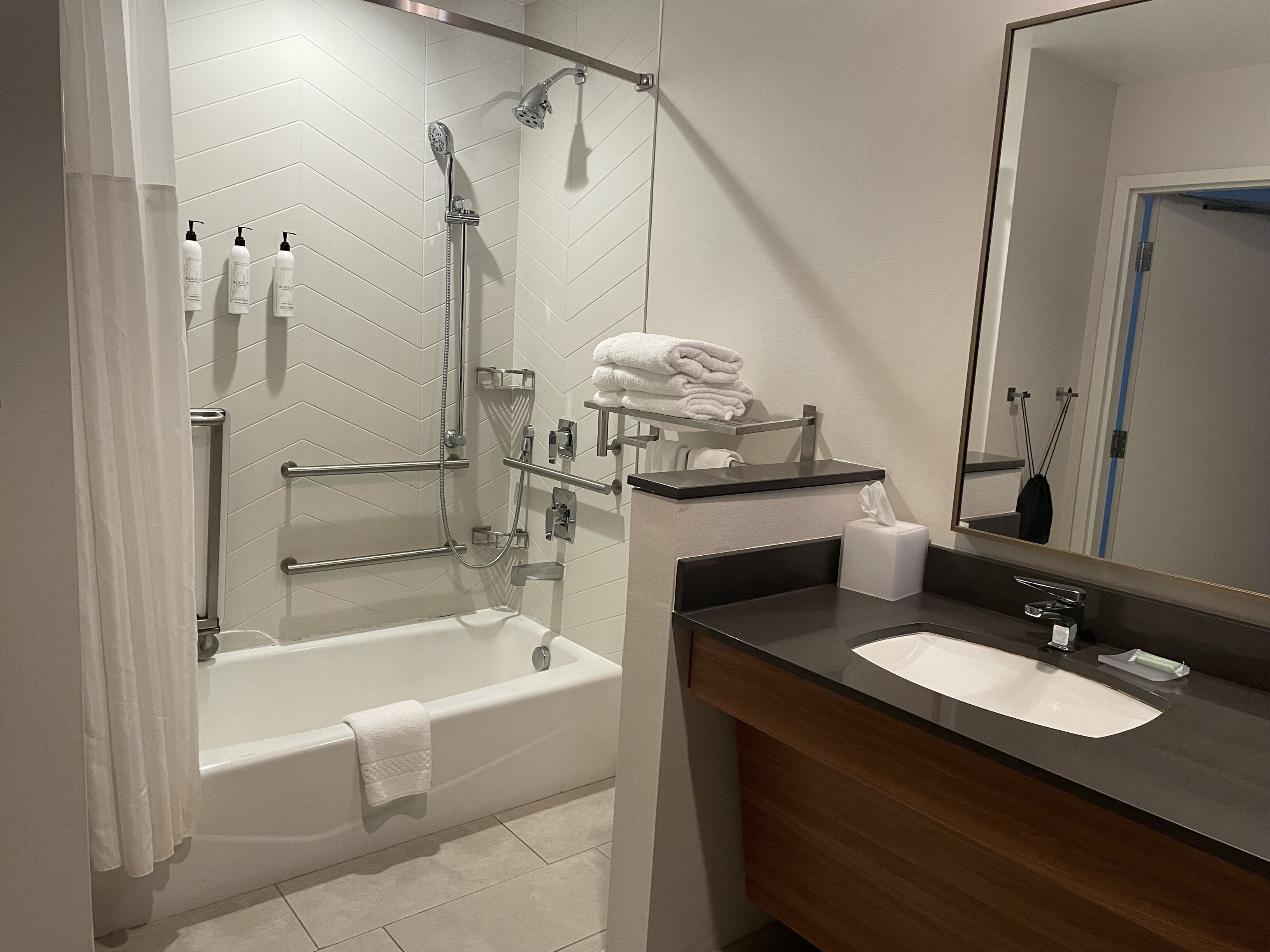 room, 2 queen beds (mobility accessible, tub) | bathroom | free toiletries, hair dryer, towels