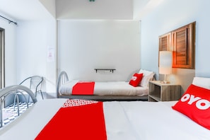 Desk, free WiFi, bed sheets