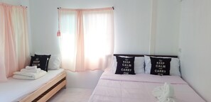 Blackout curtains, free WiFi
