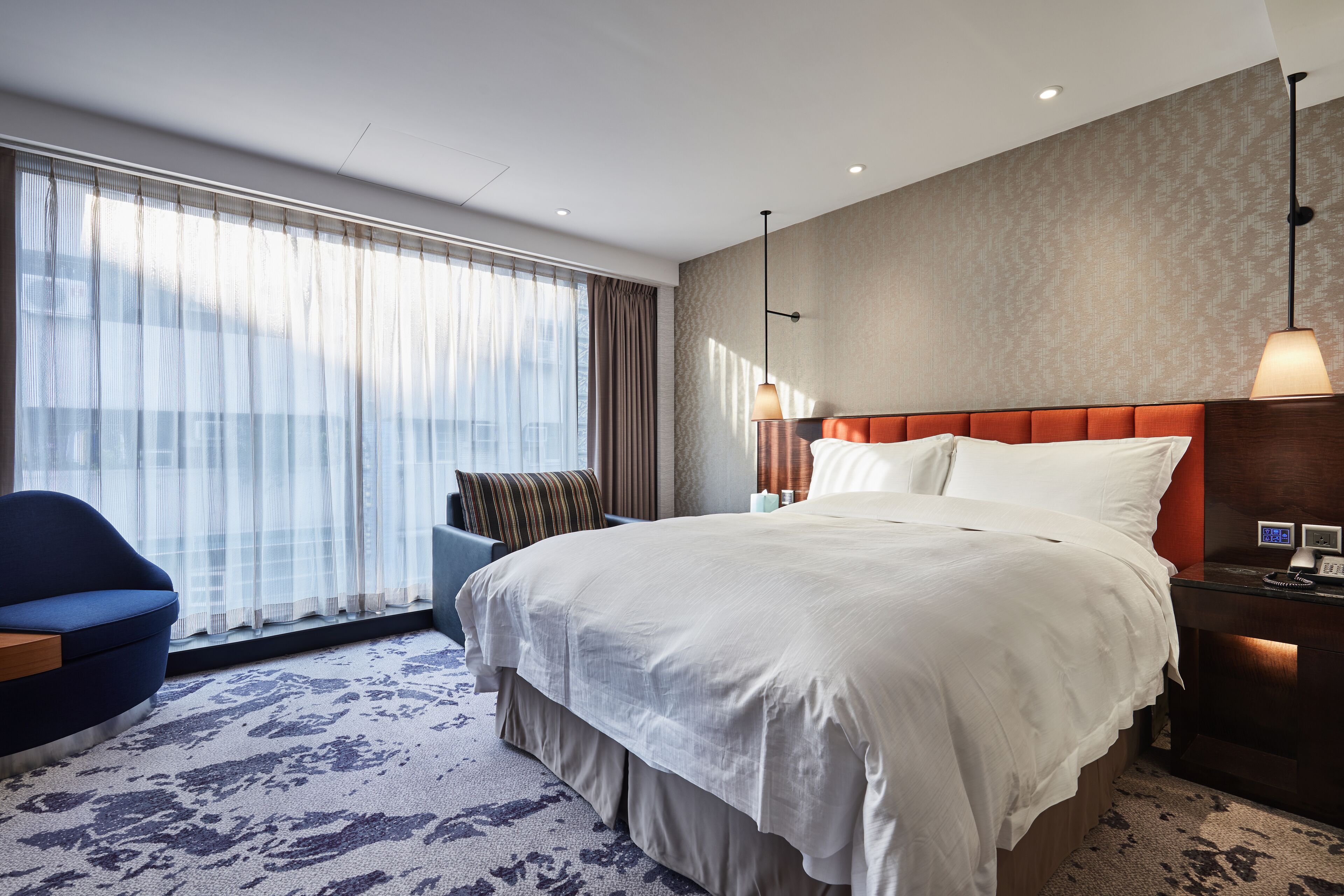 Down duvets, minibar, in-room safe, desk