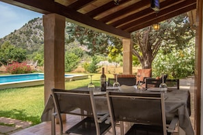Outdoor dining - SOL ROMA. 3 bedrooms villa near Pollensa (Pollensa)