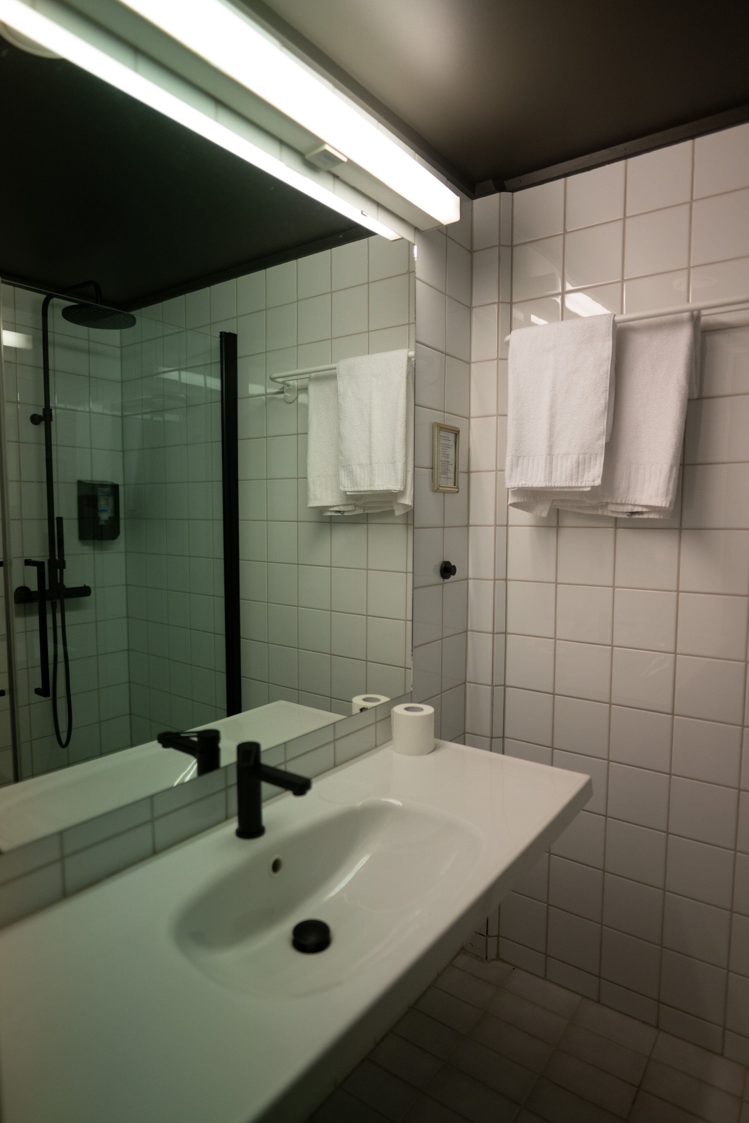 shower, free toiletries, hair dryer, heated floors