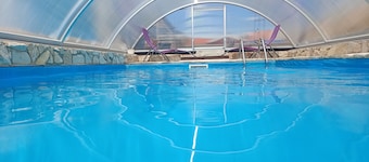 Gallery apartment with pool, garden, covered terrace at Brombachsee