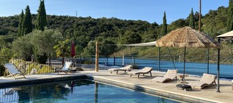 Luxury villa with heated pool and tennis court