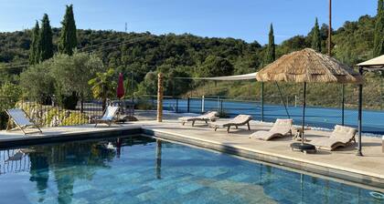 Luxury villa with heated pool and tennis court