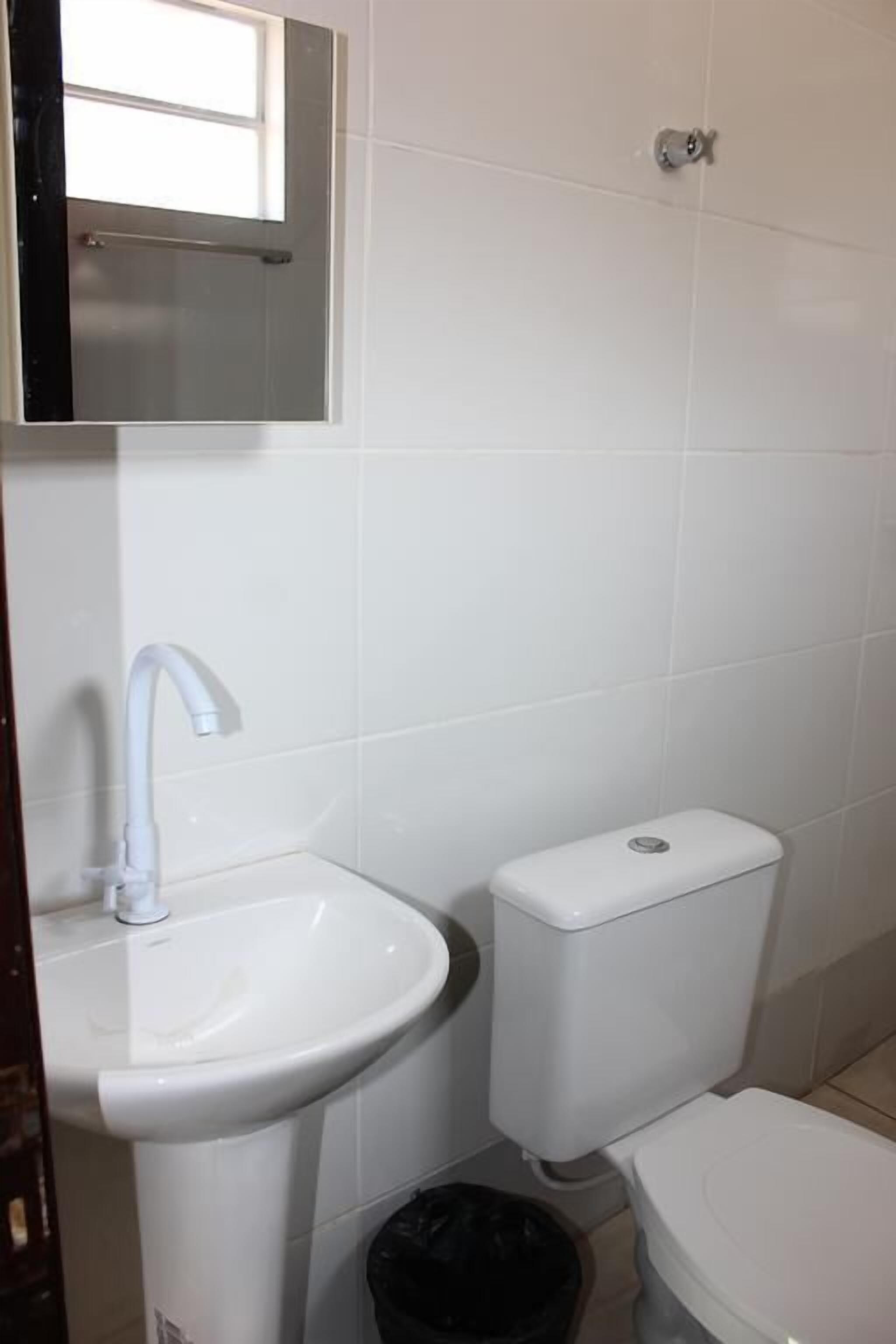 shower, towels, soap, toilet paper