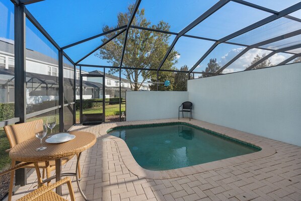 Outdoor pool, a heated pool