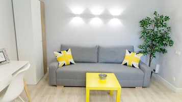 Family Apartment, 1 Bedroom, Non Smoking, Balcony | 1 bedroom, Frette Italian sheets, premium bedding, Select Comfort beds