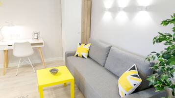 Family Apartment, 1 Bedroom, Non Smoking, Balcony | 1 bedroom, Frette Italian sheets, premium bedding, Select Comfort beds